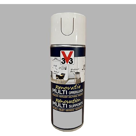 Bombe de peinture V33 Rénovation Multi-Supports Gris galet 0,4 L (1/2)