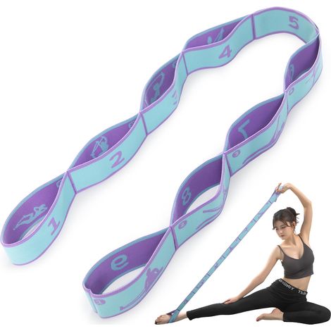 Elastisches Yogaband für Physiotherapie, Tanz, Yoga, Pilates, Gymnastik, elastisches Pilates, elastisches Band für Frauen und Männer