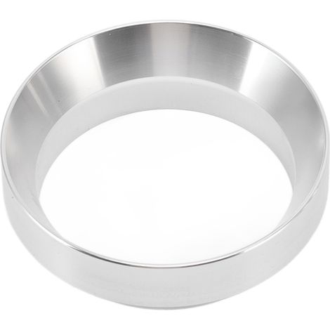 Entonnoir doseur à café 58 mm, anneau doseur magnétique en alliage d'aluminium italien pour café moulu, idéal pour les cafés, les commerces et la maison (argenté). (1/5)