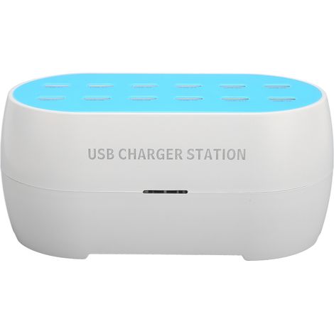 Station de charge USB 12 ports 120 W, hub USB portable résistant à la chaleur, chargeur 100-240 V, prise UE (1/5)