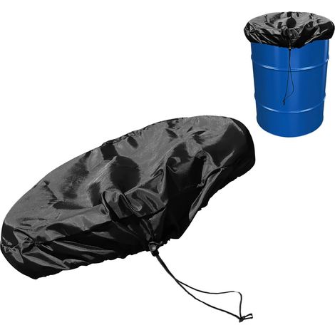 Schutzhülle für Industriefässer [Fassabdeckung] – Wasserdichtes, UV-beständiges Oxford-Gewebe – 65 x 10 cm – Schwarz – 1 Schutzhülle im Lieferumfang enthalten (1/5)