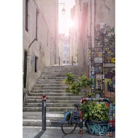 Tableau sur toile rue Sainte-Françoise 30x45 cm - Impression sur Toile Murale Décorative - Image imprimée en HD sur Toile - Toile sur Châssis en Bois FSC - Fabriqué en France (1/5)