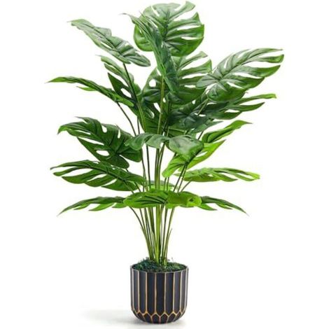 Künstliche Monstera-Zimmerpflanze von Der Rose im Topf, 71 cm große Kunstpflanze, ideal zur Dekoration von Wohnzimmer, Schlafzimmer, Büro und Garten (1 Topf)