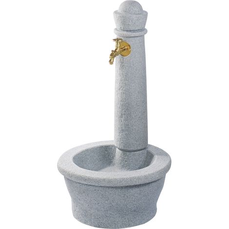 GARANTIA ROMA fontana in pietra lightgranite incl. rubinetto nostalgico