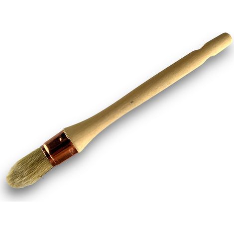 Pinceau de Pouce Brosse ronde Soie Blanche Diamètres variés - Quantité x 1 - Soie n° 5 - Ø 27 mm