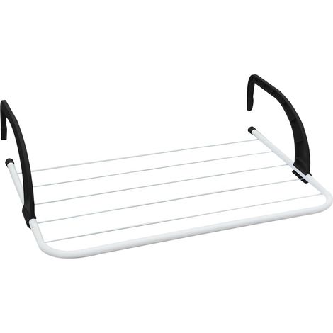 1 Étendoir Radiateur, Acier Polypropylène, 3m Espace Séchage, Compact 51x33cm, Intérieur (1/5)