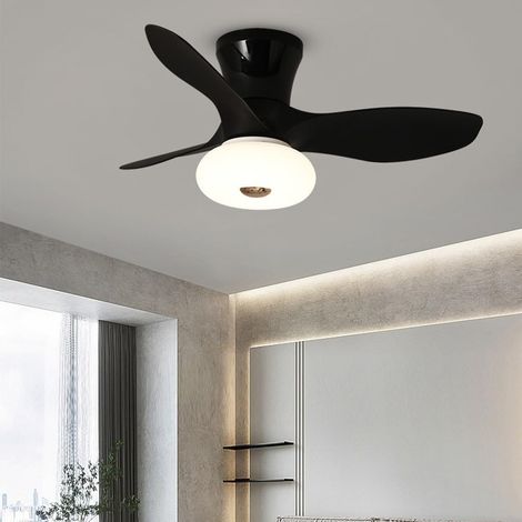 Ventilateur Plafonnier Silencieux LED 3000-6500K avec Éclairage Réglable-Noir (1/5)