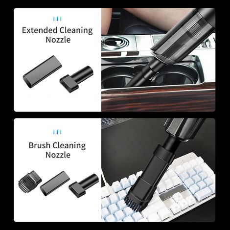 Ortviai Aspirateur Portable 120 W pour Voiture – Suction 6000 Pa, Filtre HEPA Lavable, Idéal Poils d’Animaux & Poussière