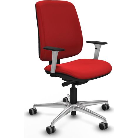Sedia piqueras y crespo Alares similpelle rosso alluminio (1/2)