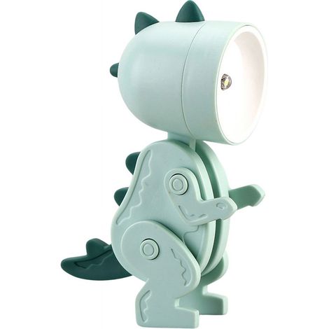 Veilleuse Dinosaure - Veilleuse LED Repliable sur Pile - Éclairage Doux et Économe en Énergie - Pour Chambre et Bureau - 1 Pièce (1/5)