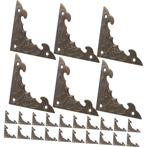 Lot de 100 protections d'angle métalliques pour boîtes décoratives (1/5)