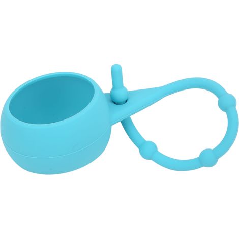 Porte-balles de golf en silicone, housse de protection souple, portable, porte-clés ceinture/sac à dos, bleu clair (1/5)