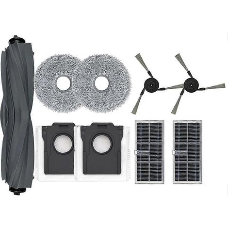 Accessoires et pièces détachées pour aspirateur robot X40 Ultra / X40 Pro Ultra : brosse principale, serpillière, filtre HEPA, sac à poussière. (1/5)