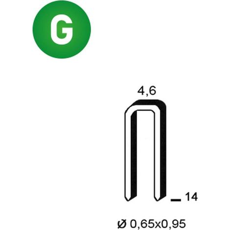 10 000 Agrafes Galvanisées Tb-14 - 4.95x14x0.84 mm - D-Work