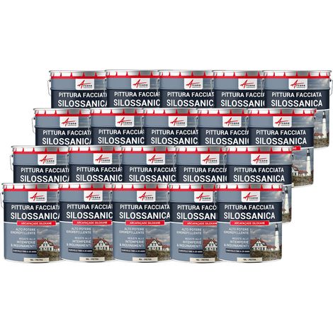 Pittura silossanica per esterni e facciate, ad alto potere idrorepellente - ARCAFAÇADE SILOXANE - 20 x 10 L Pietra - RAL 090 90 10 - ARCANE INDUSTRIES (1/4)