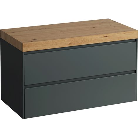 LAUFEN LANI Plan de lavabo chêne sauvage incl. meuble (1/3)