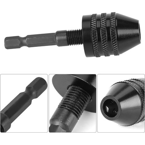 0,8–8 mm schwarzes Dreibackenfutter mit Sechskantschaft (1/5)