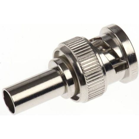 Connecteur BNC Mâle Droit 50 Ω - Laiton Chromé - Pour Câblage RF et Vidéo - 1 Pièce (1/3)