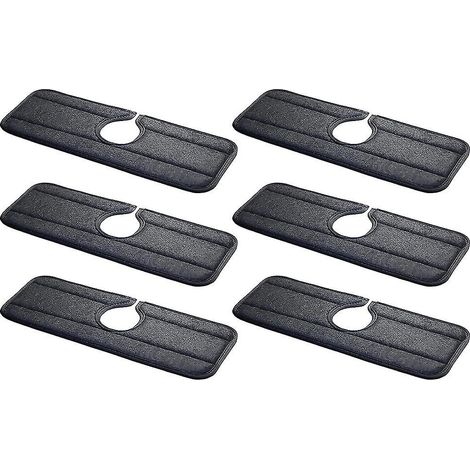 Lot de 6 tapis de robinet de cuisine lavables, résistants à l'usure et absorbants, pour évier et comptoir. (1/5)