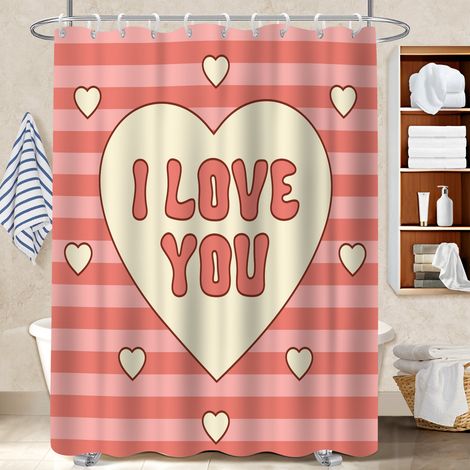 Voile de douche fluide en polyester 180x180 Étanche polyester pour salle de bain pour un intérieur cosy et chaleureux (1/5)