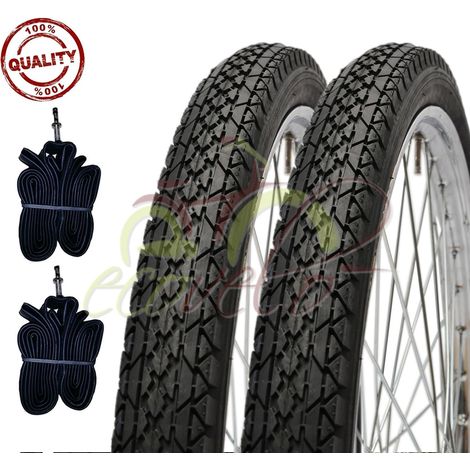 2 COPERTONI E + 2 CAMERE d'Aria da per CARRETTO Furgoncino Nero 26 X 2 X 1 3/4 (57-571)