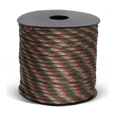 Camouflage jungle 50 m Corde de tente en polyester à 9 brins, corde pour bâche de camping, corde résistante au vent, corde de survie d'urgence (1/5)