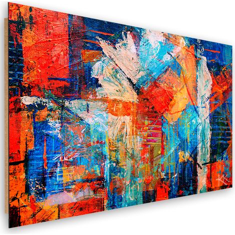 Quadro deco panel, Mano di astrazione arancione -pinto - 100x70 (1/5)