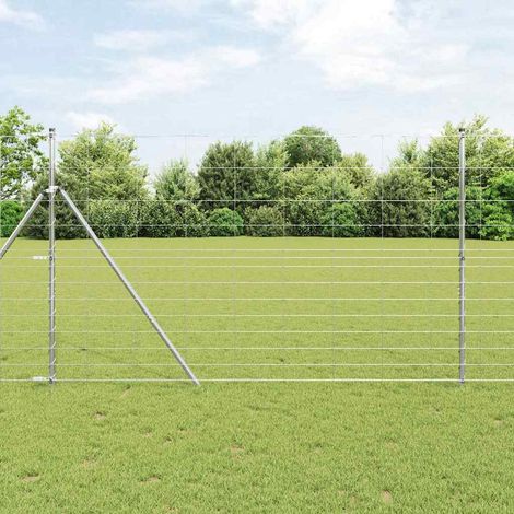 Feldzaun Silber 50 x 1,5 m Verzinkter Stahl
