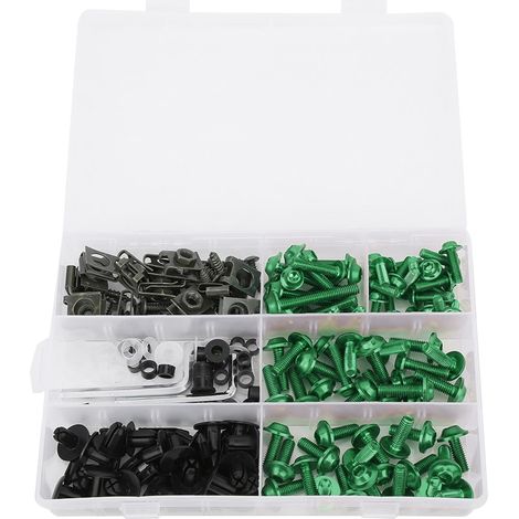 Kit de vis pour carénage de moto - 198 pièces boulons M5 M6 accessoires moto (1/5)