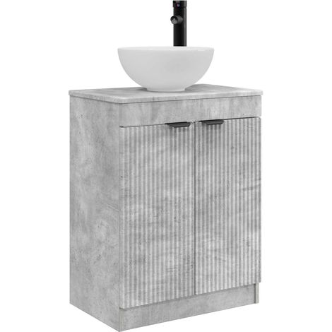 Bathroom Vanity with Sink Concrete Grey 54 x 35 x 83 cm vidaXL