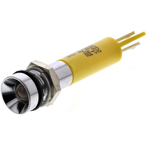 Voyant LED lumineux Jaune RS PRO, dia. 8mm, IP67 ( Prix pour 1 )