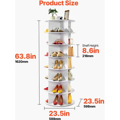 Étagère à chaussures rotative à 7 niveaux présentoir à chaussures (1/5)