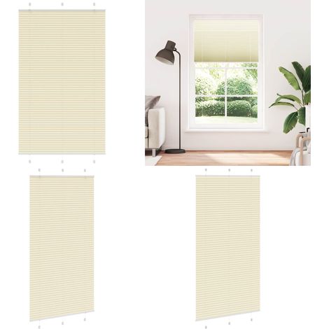 vidaXL Store plissé crème 110x200cm largeur du tissu 109,4cm polyester (1/5)