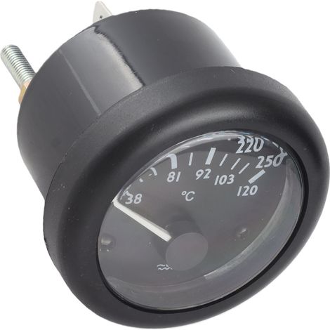 Jauge de température d'eau moteur 52 mm haute précision étanche avant indicateur température liquide refroidissement groupe électrogène diesel 12V (1/5)