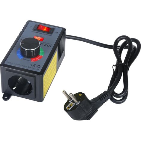 Variateur De Vitesse - 220 V - 4000 W Puissance Crête - Pour Meuleuses D'angle Scies Circulaires Souffleuses - Régulateur De Tension - 1 Pièce (1/5)