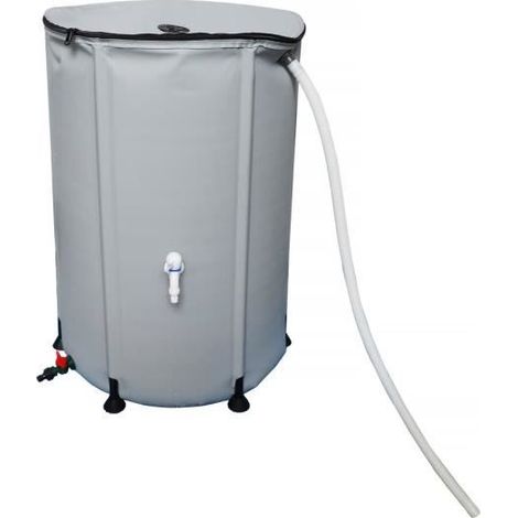 Récupérateur d'eau souple en PVC 250 L - Gris