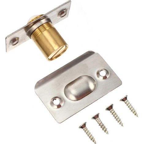 Set aus 2 Kugelverschlüssen für Türen und Schränke, aus Edelstahl, mit leichtgängiger Feder und einfacher Montage. (1/5)