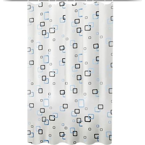 GDHZS- Rideau De Douche Anti Moisissure 200 X 200 cm, PEVA Rideaux de Douche Tissu Lavable avec 12 Crochets, Imperméable Antibactérien Séchage Rapide, pour Baignoire, Salle de Bain (1/4)
