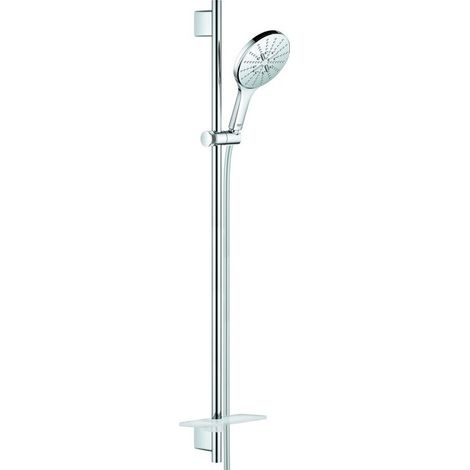 Grohe Rainshower SmartActive - Conjunto de alcachofa de ducha 150 9,5 l/min, 3 chorros, barras 90 cm y mangueras, cromo 26594000