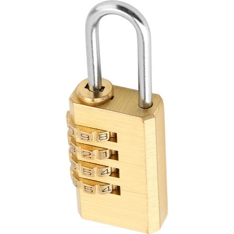 Digitales Gepäckschloss mit Rücksetzfunktion, Mini-4-stelliges Kupfer-Zahlenschloss (1/5)