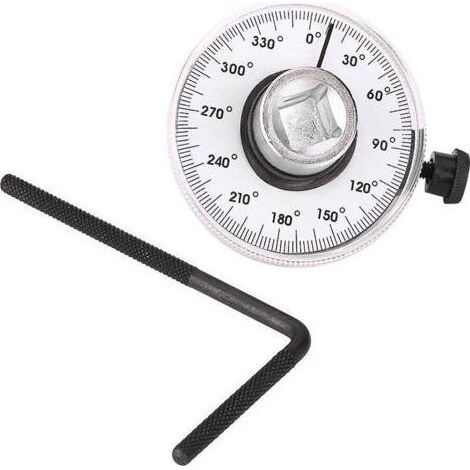Pair Lntyq Jauge de Serrage, Jauge d'Angle de Torsion, Angulaire Couples 360 °Ajustable 1/2 Po Jauge Couples avec Entraînement Par Clé, Outil Mesure Voiture de Jauge Angle Couples (1/5)