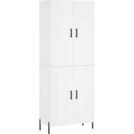 Maison Exclusive - Buffet haut Blanc 69,5x34x180 cm Bois d'ingénierie (1/5)