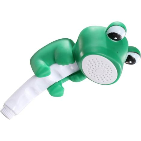Pommeau de Bain à Main Forme Animal Facile à Fixer Mur en Plastique Vert et Résistant aux Chocs pour Garçon et Filles pour Salle de Bain (1/5)