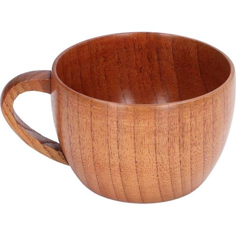 300-ml-Holzbecher mit Henkel, isoliert für Kaffee, Tee und andere Getränke, ideal für Zuhause und Büro (1/5)