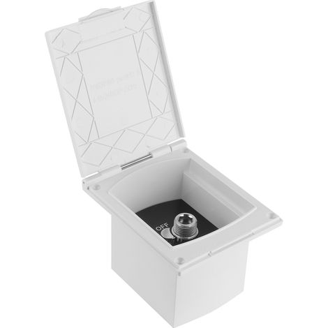 Boîtier d'entrée et de sortie de douche extérieur 1/2 po pour VR, blanc, pour caravane, VR, bateau, camping-car, sans tuyau ni pommeau de douche