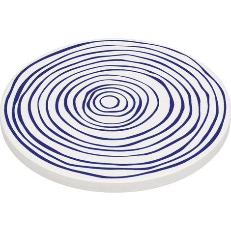 Sottobicchiere in vetro, ceramica/sughero, diametro 11 cm, cerchi nordici/Zassenhaus (1/5)