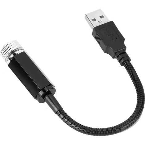 Projecteur d'ambiance universel romantique universel pour toit de voiture avec éclairage USB ciel étoilé, lampe décorative bleue et violette (1/5)
