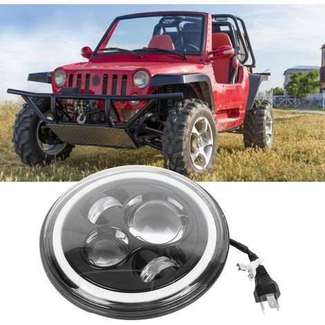 (Exklusiv in Mexiko erhältlich) Wrangler 7-Zoll 60W LED-Scheinwerfer mit Lichtringen, Arbeitsscheinwerfer für Geländewagen (1/5)