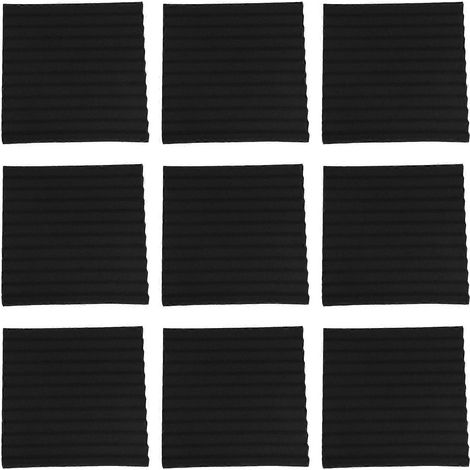 Lot de 50 panneaux muraux insonorisants ignifugés en coton absorbant le son, de forme ovoïde, à 12 rainures. (1/5)