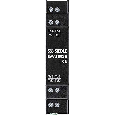 SIEDLE & SÖHNE BUS DE DISTRIBUTION AUDIO/VIDÉO DE BAVU 6520 UNSYMETR. NOIR SUPPLÉMENTAIRE POUR PORTE/VISIOPHONE 4015739496327